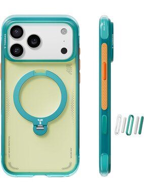 360 Magnetic Stand Case for iPhone 17 Pro Max - Lemon Sky, Shockproof & Stylish